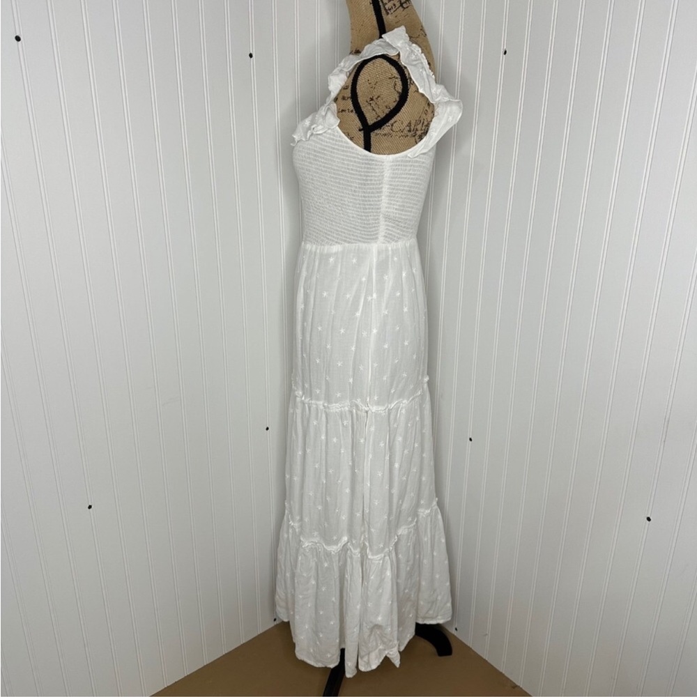 Old Navy White Ruffle Smocked Maxi Dress - Picture 3 of 5